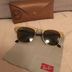 Gold Clubmaster Ray-bans